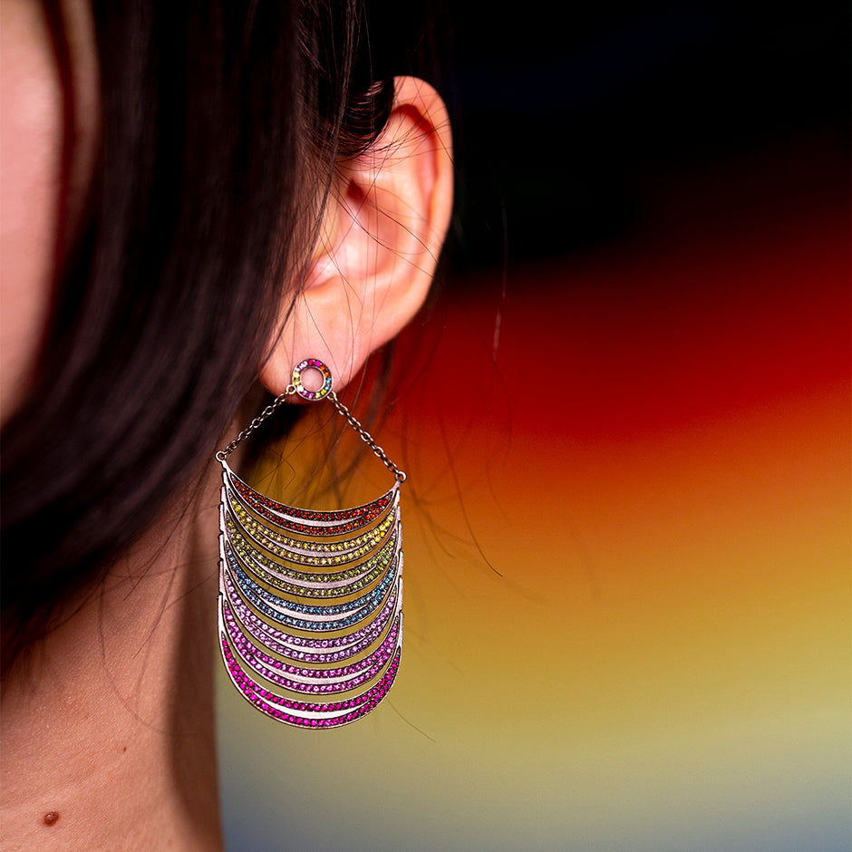 Rainbow Sparkle Earrings | carrieelspeth.co.uk